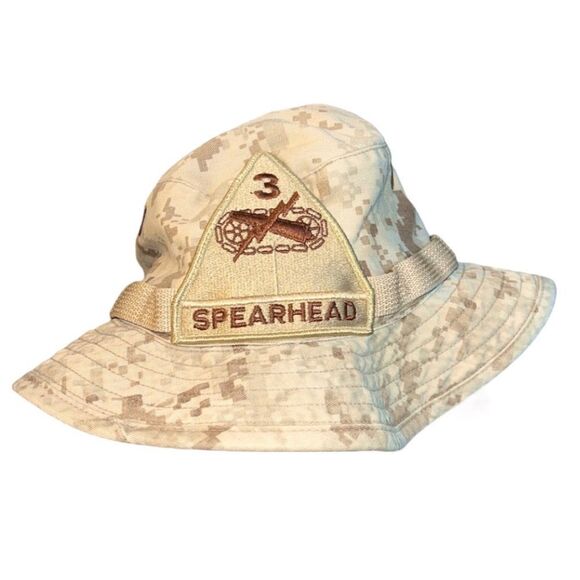U. S. ARMY Boonie Hat
3rd ARMORED DIVISION
DESERT TAN COLOR
Size Medium- used - Picture 1 of 15